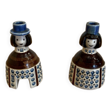 Pair of candlesticks signature "Scandinavian Design 1950".