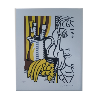 Lichtenstein's lithograph "Still Life with Picasso"