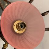 Pink Liberty Style Wrought Iron Chandelier 1960’s