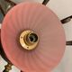 Pink Liberty Style Wrought Iron Chandelier 1960’s