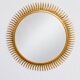 Miroir soleil vintage doré en métal – style années 60/70