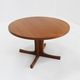 Vintage Danish round extendable dining table teak 1960s