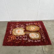 Scandinavian Vintage Wool Rug, Rya, Sweden 1960's