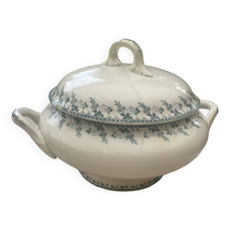 tureen in opaque porcelain from Gien (iron earth) model Montigny