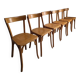 Set of six Baumann bistro chairs, France, 1950s