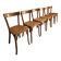 Set of six Baumann bistro chairs, France, 1950s