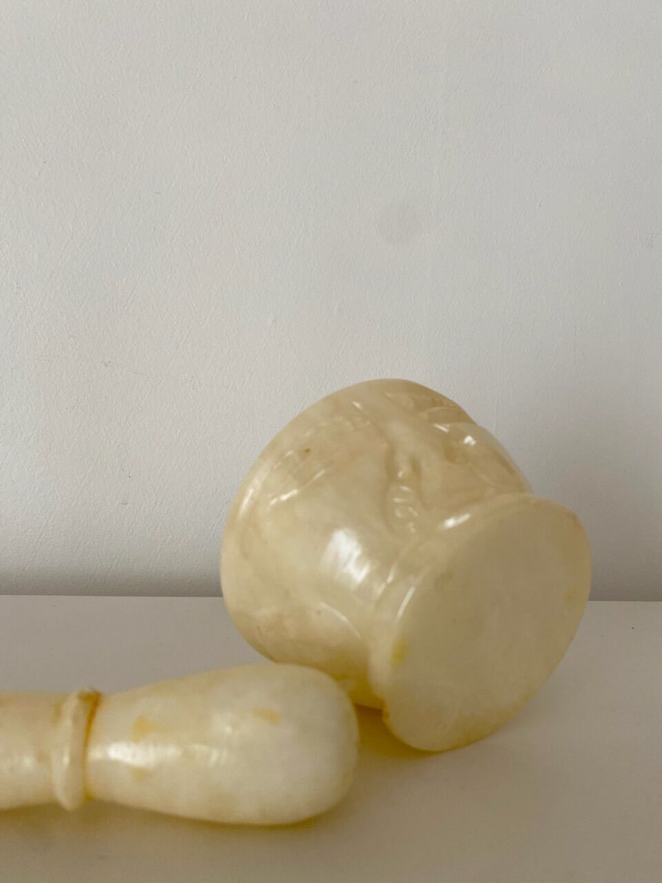 Alabaster mortar and pestle