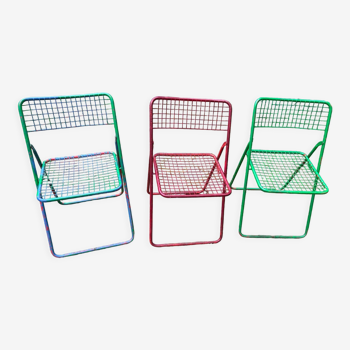 3 Ted Ned folding chairs by Niels Gammelgaard for IKEA 1980s