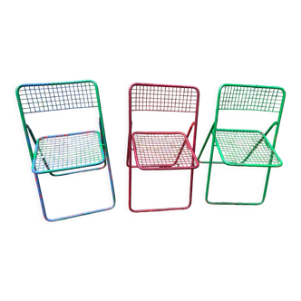 3 Ted Ned folding chairs by Niels Gammelgaard for IKEA 1980s