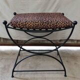 Vintage wrought iron stool