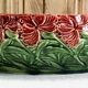 Salad bowl fruit bowl with carnations slurry Sarreguemines XIX