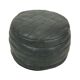 Pouf rond vintage patchwork simili cuir 49 cm