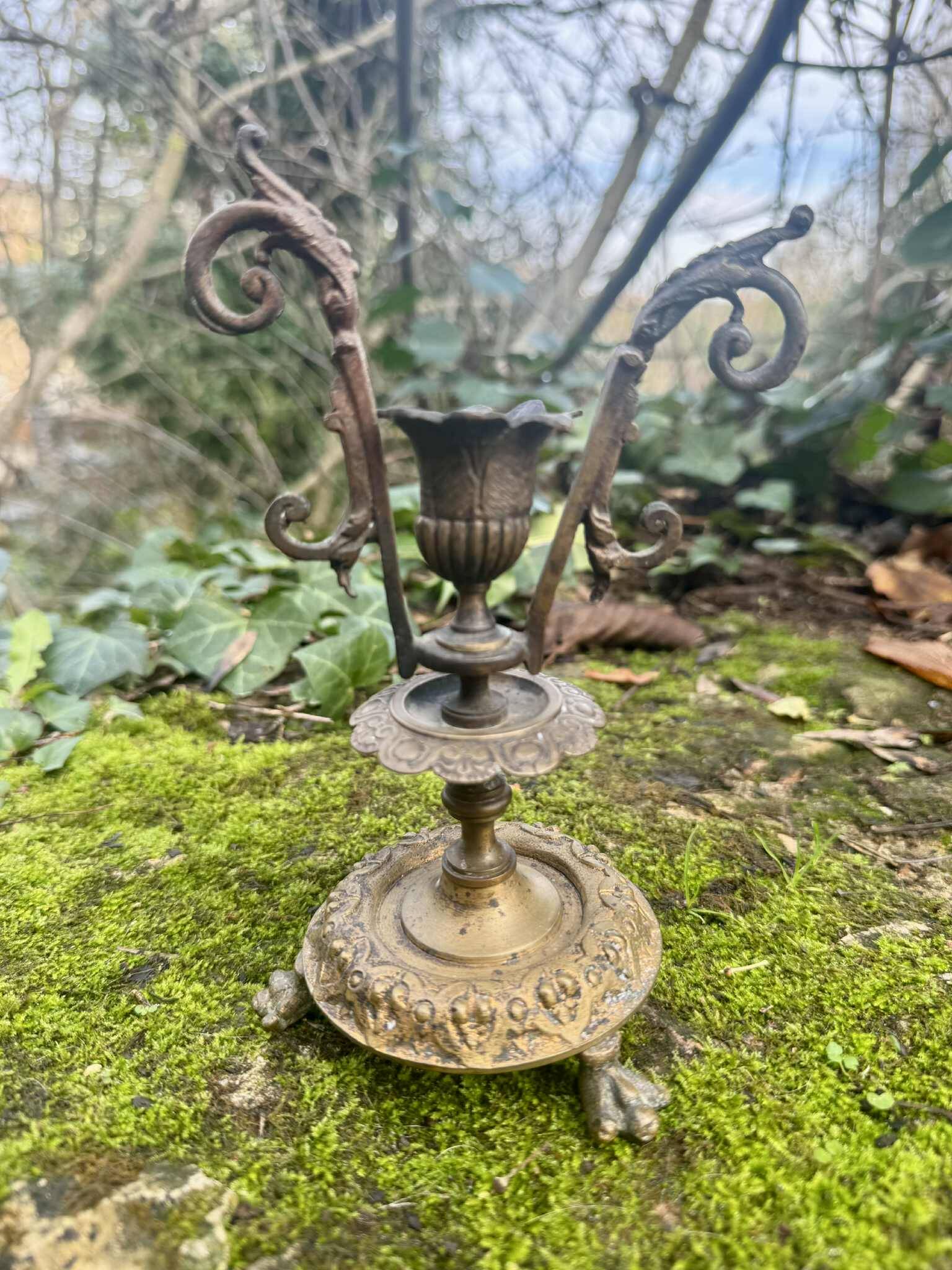 Large bronze candlestick from the Napoleon III period