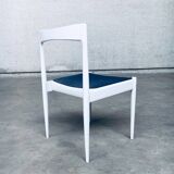 Belgian White Dining Chair, 1970s, Set of 9