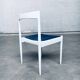 Belgian White Dining Chair, 1970s, Set of 9