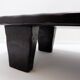Grande table basse en bois noir martelé - 21th