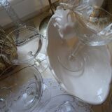 Set of 10 crystal champagne cups