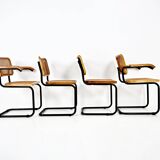 Set of 4 B32 Style Dining Chairs by Marcel Breuer