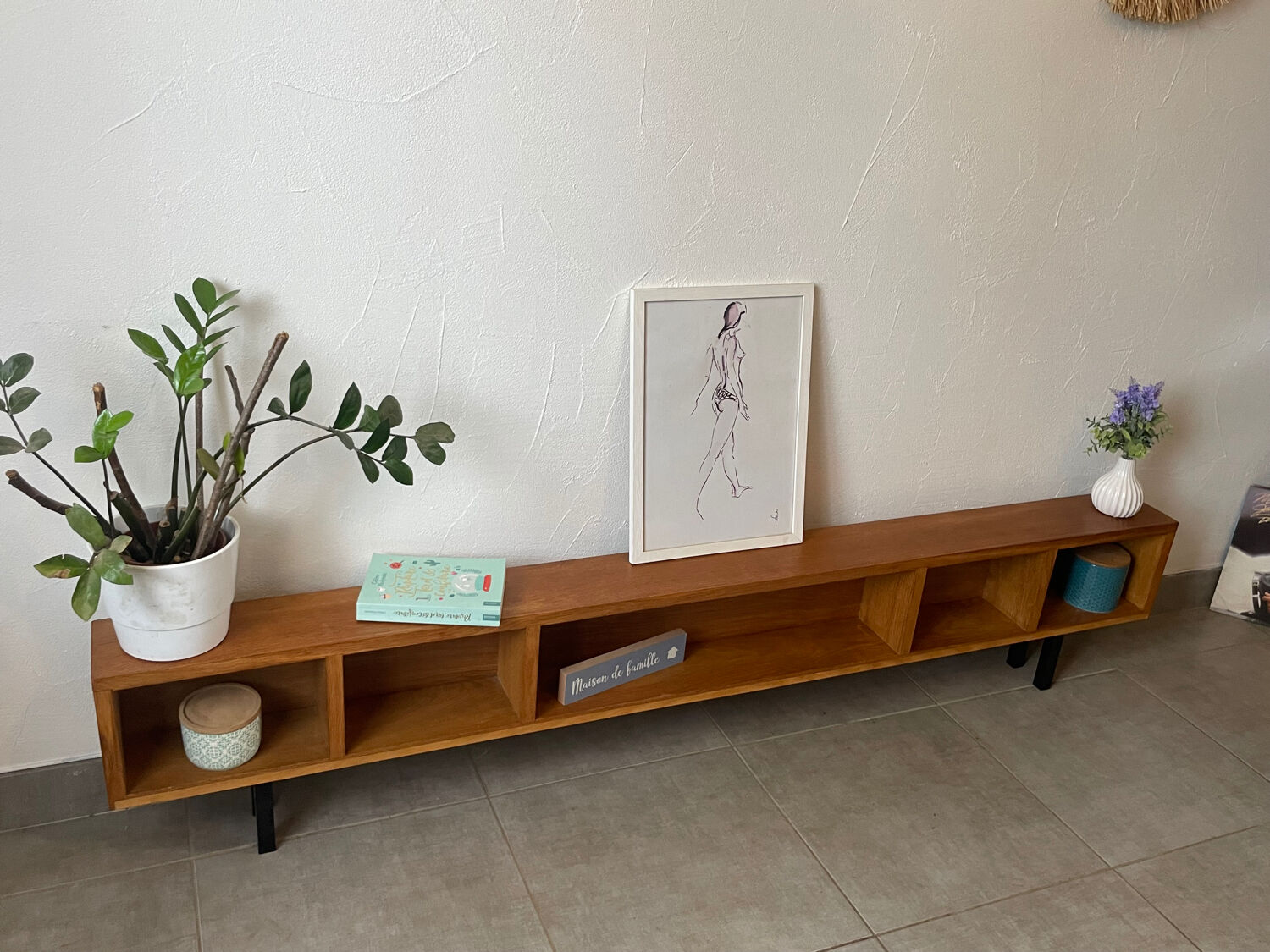 Very beautiful shallow vintage sideboard.