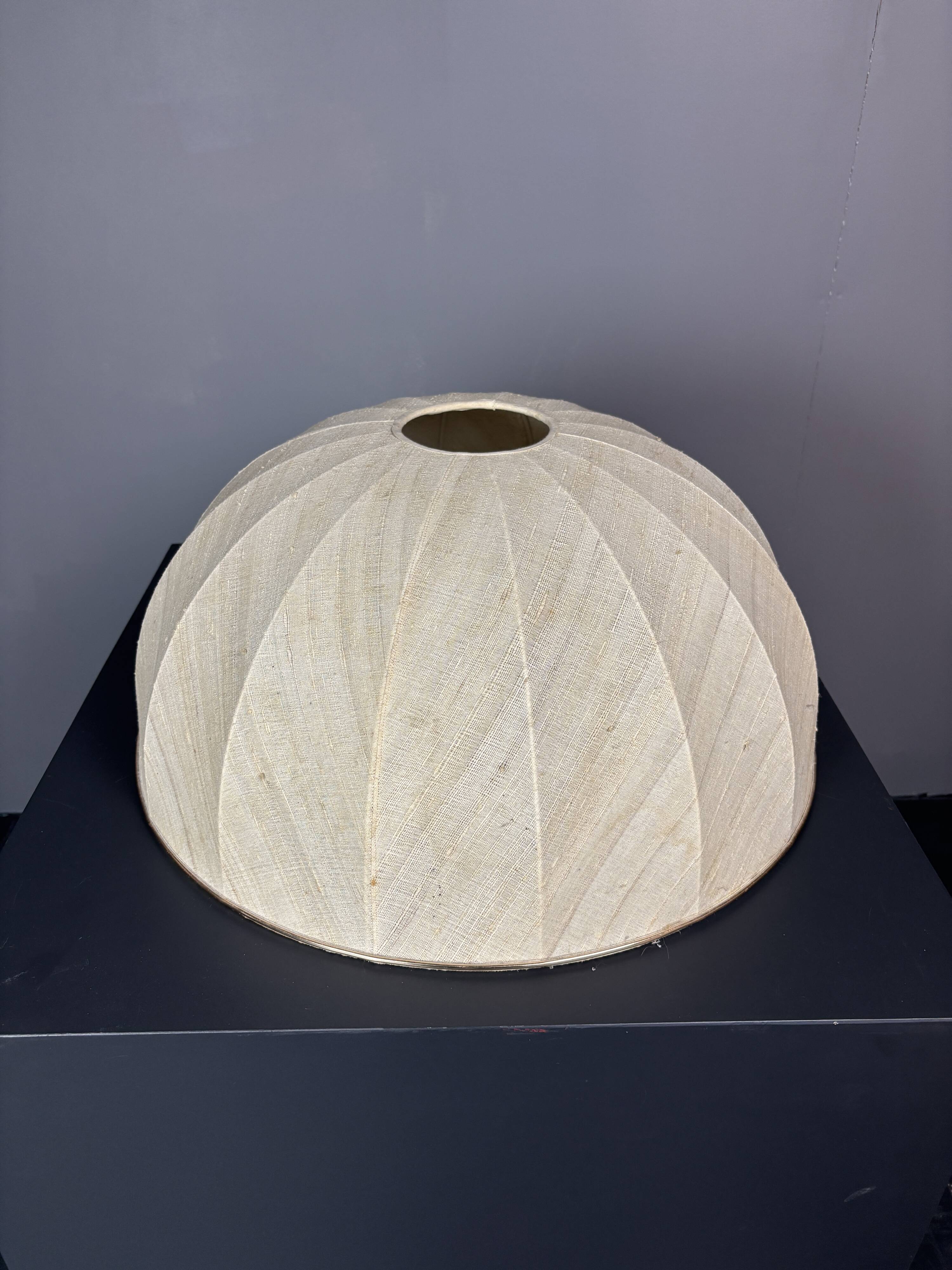 Lampe de table extra large en rotin à tige de crayon avec abat-jour en forme de champignon, années 1970