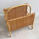 Vintage rattan / wicker magazine rack, magazine basket