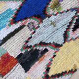 Moroccan carpet Boucherouite colored - 137 x 154 cm
