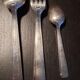 Silver metal cutlery set