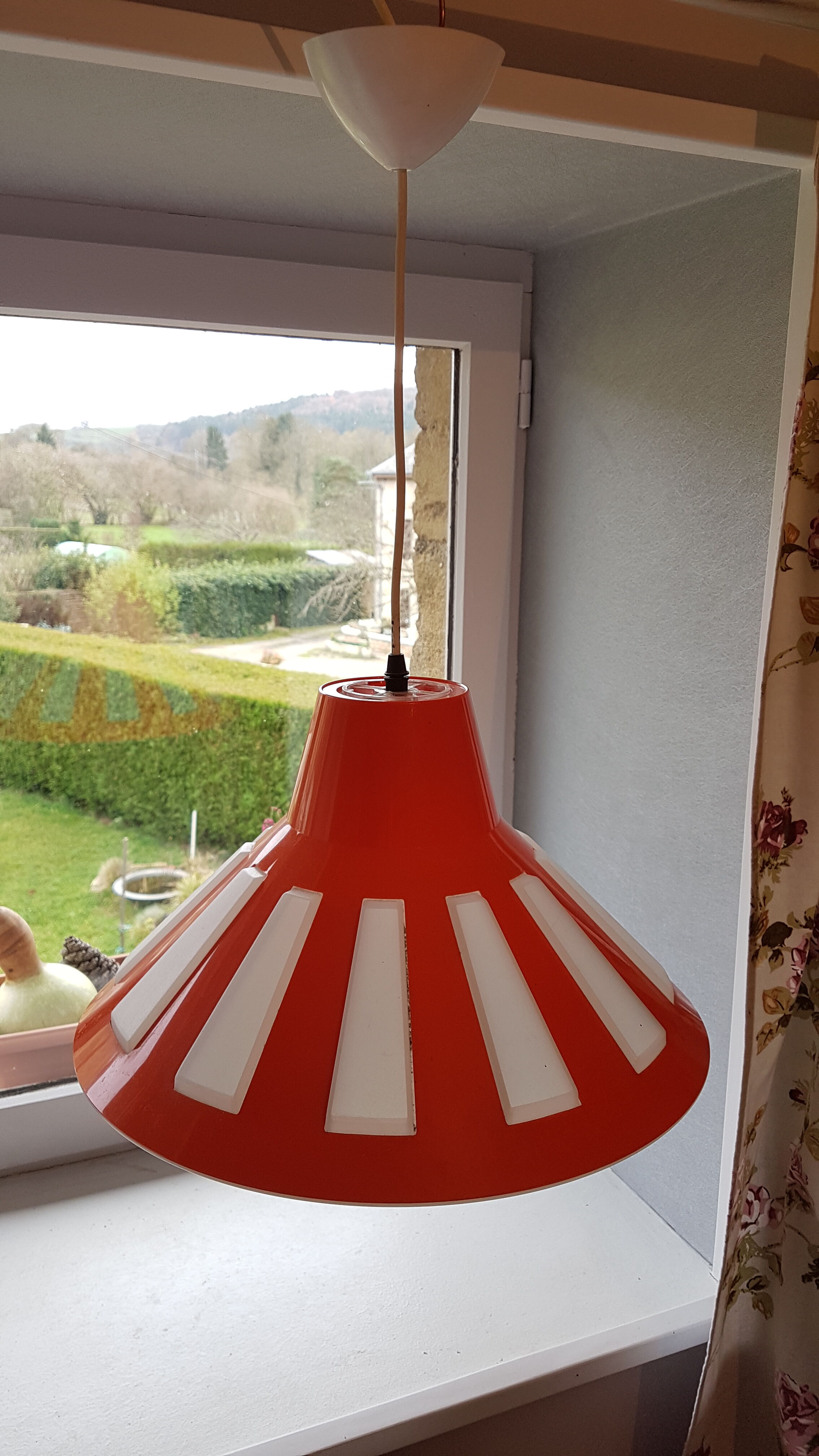 Orange lamp Space Age 70 years