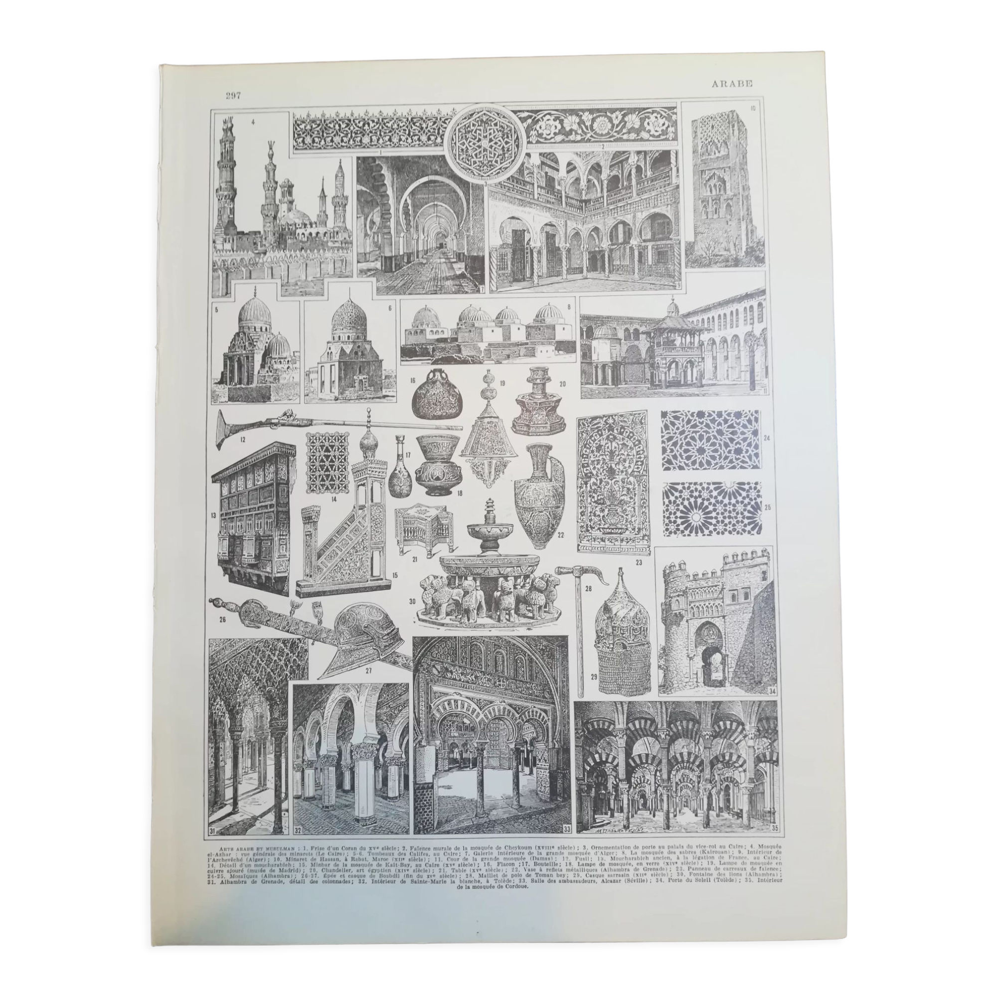 Lithograph on Arabic art from 1928