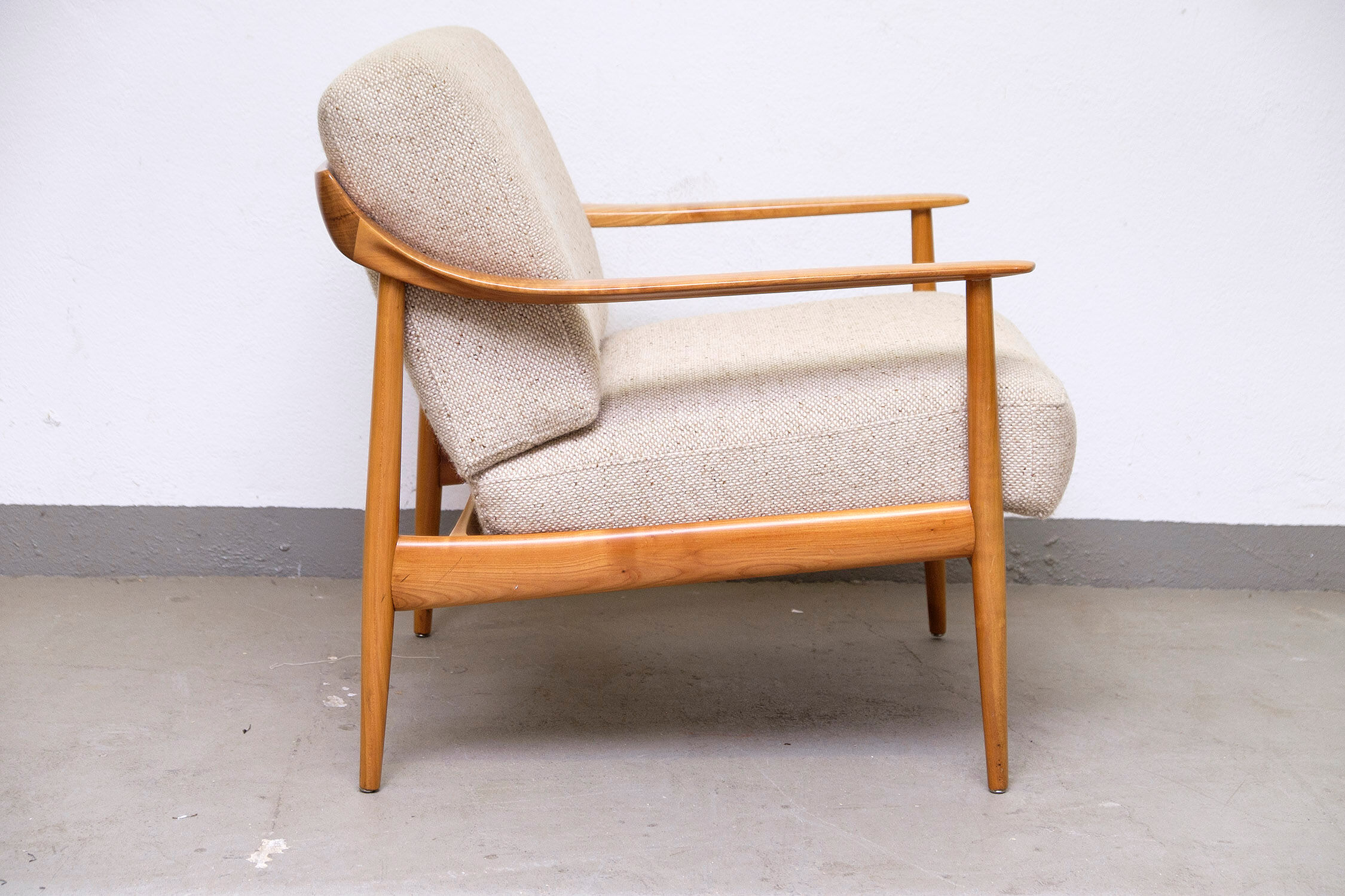 Cherrywood Antimott Lounge Chair by Walter Knoll, 1960s
