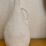 Set of 3 white stoneware vases