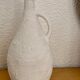 Set of 3 white stoneware vases