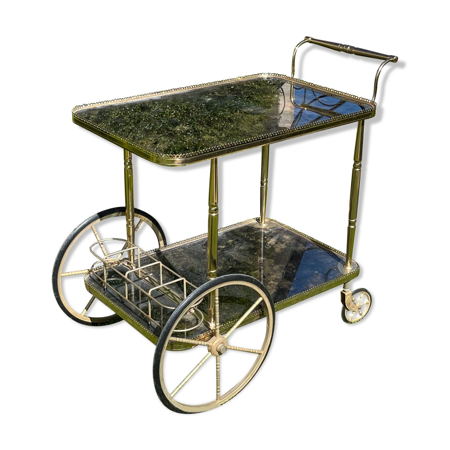 Brass rolling bar trolley around 1960
