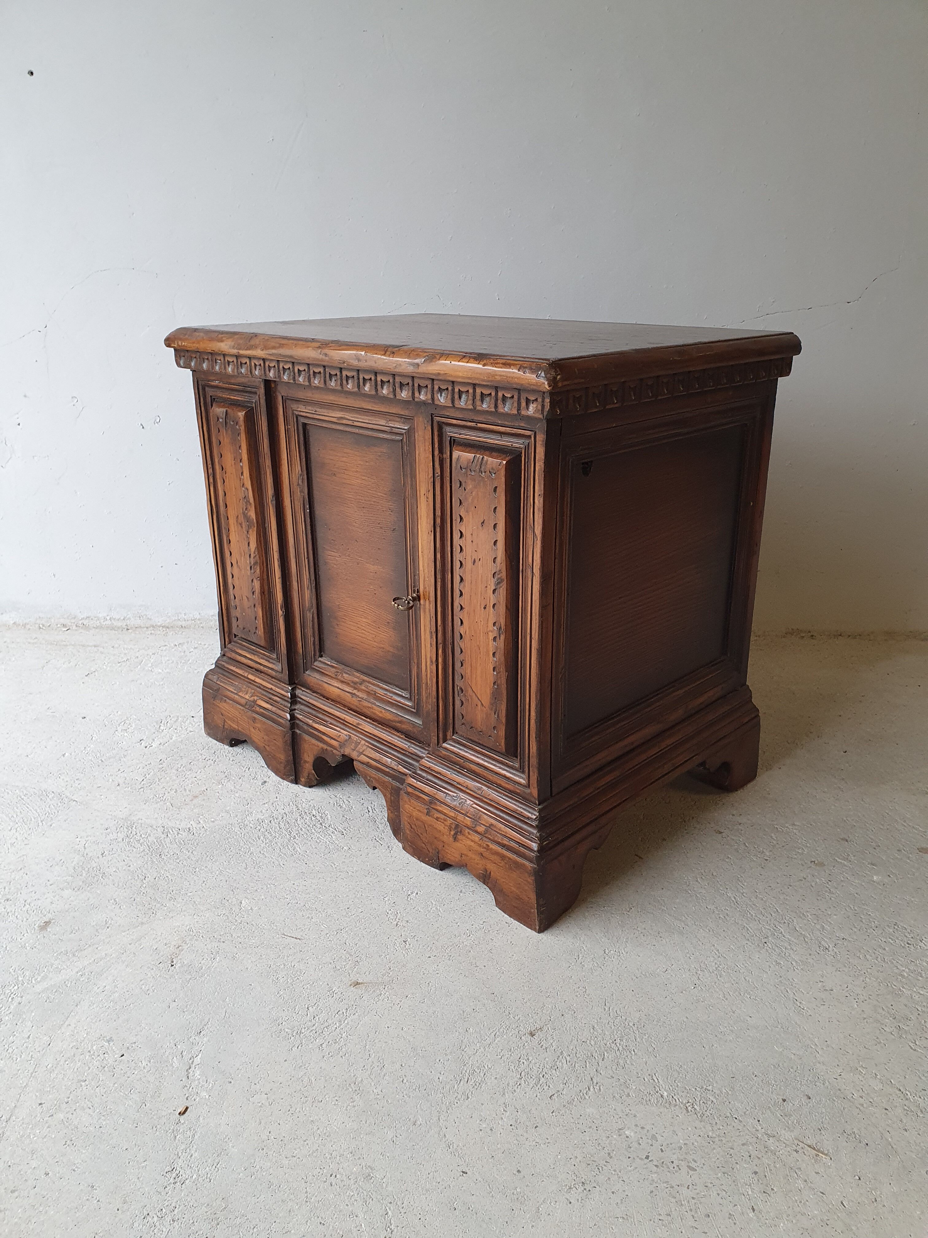 Solid wood bedside table