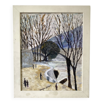 Walk along a signed river
