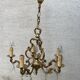 Louis XV style 5-branch brass and tassel chandelier