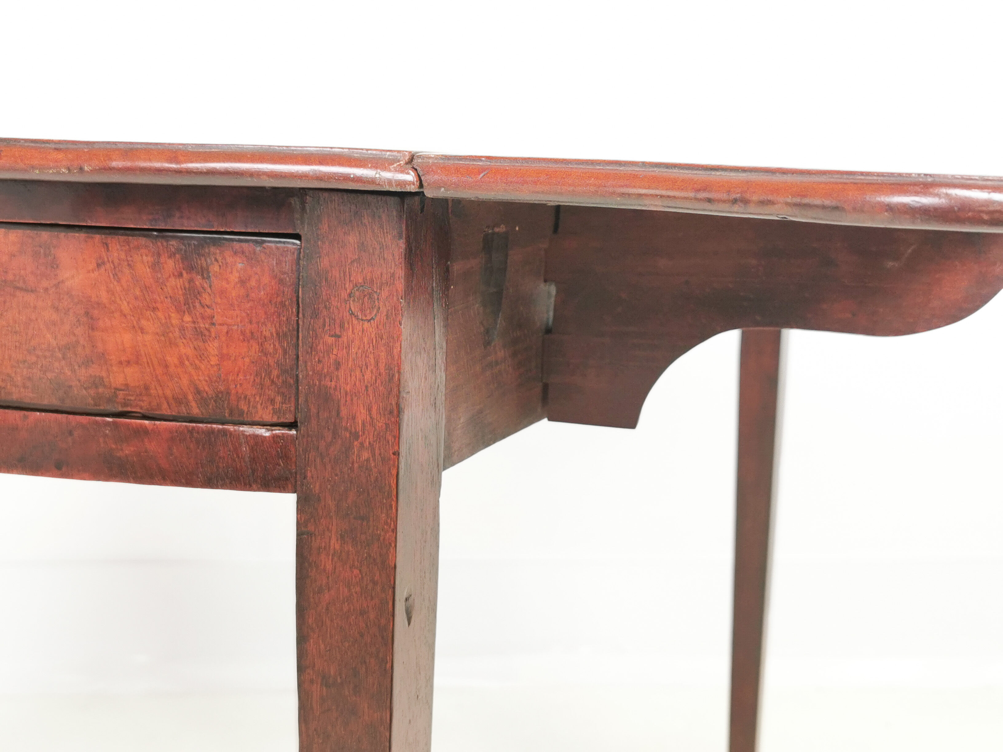 Antique Mahogany Royal Crown Stamped Pembroke Table