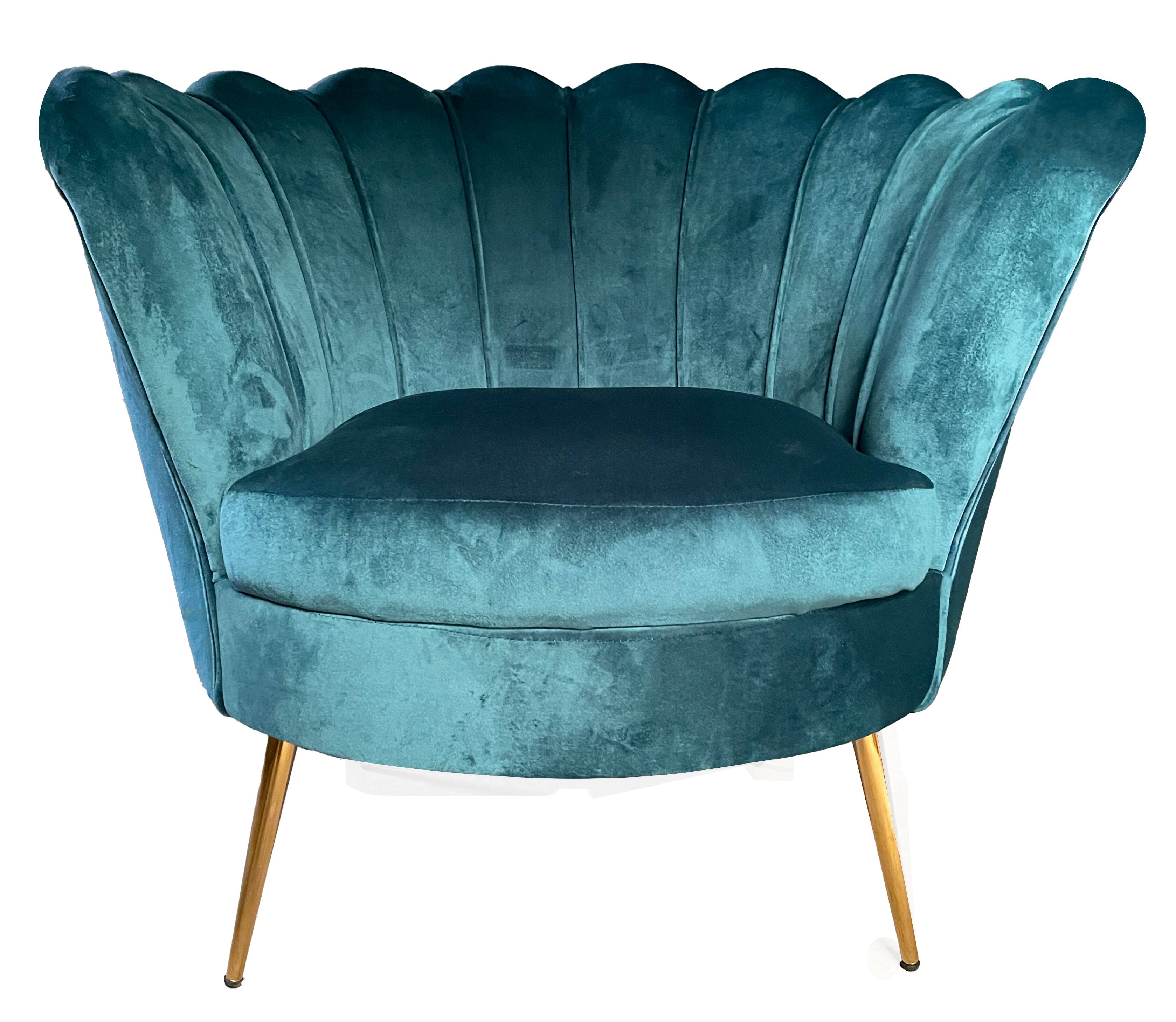 Blue shell armchair
