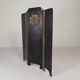 Art Deco screen in steel with brass details, 1930s.
