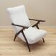 Beech armchair, Italian design, 1970s, production: Italy