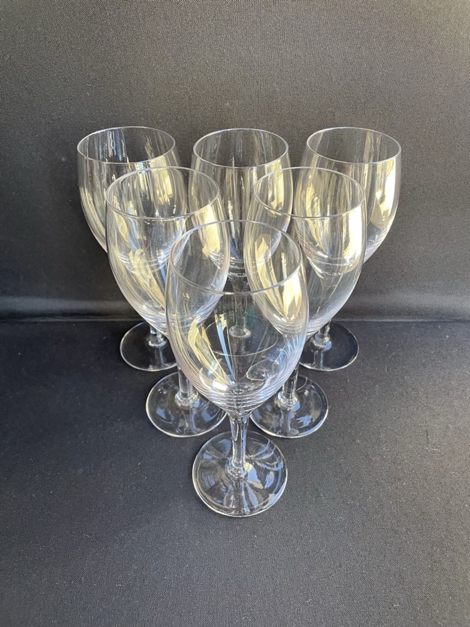Red wine glasses