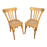 Pair of 1950s bistro cafe chairs
