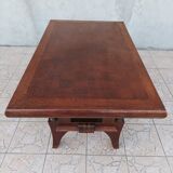 Brutalist art deco style oak table