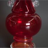 Red Vase from the Ząbkowice glassworks, Poland, 1980s