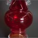Red Vase from the Ząbkowice glassworks, Poland, 1980s