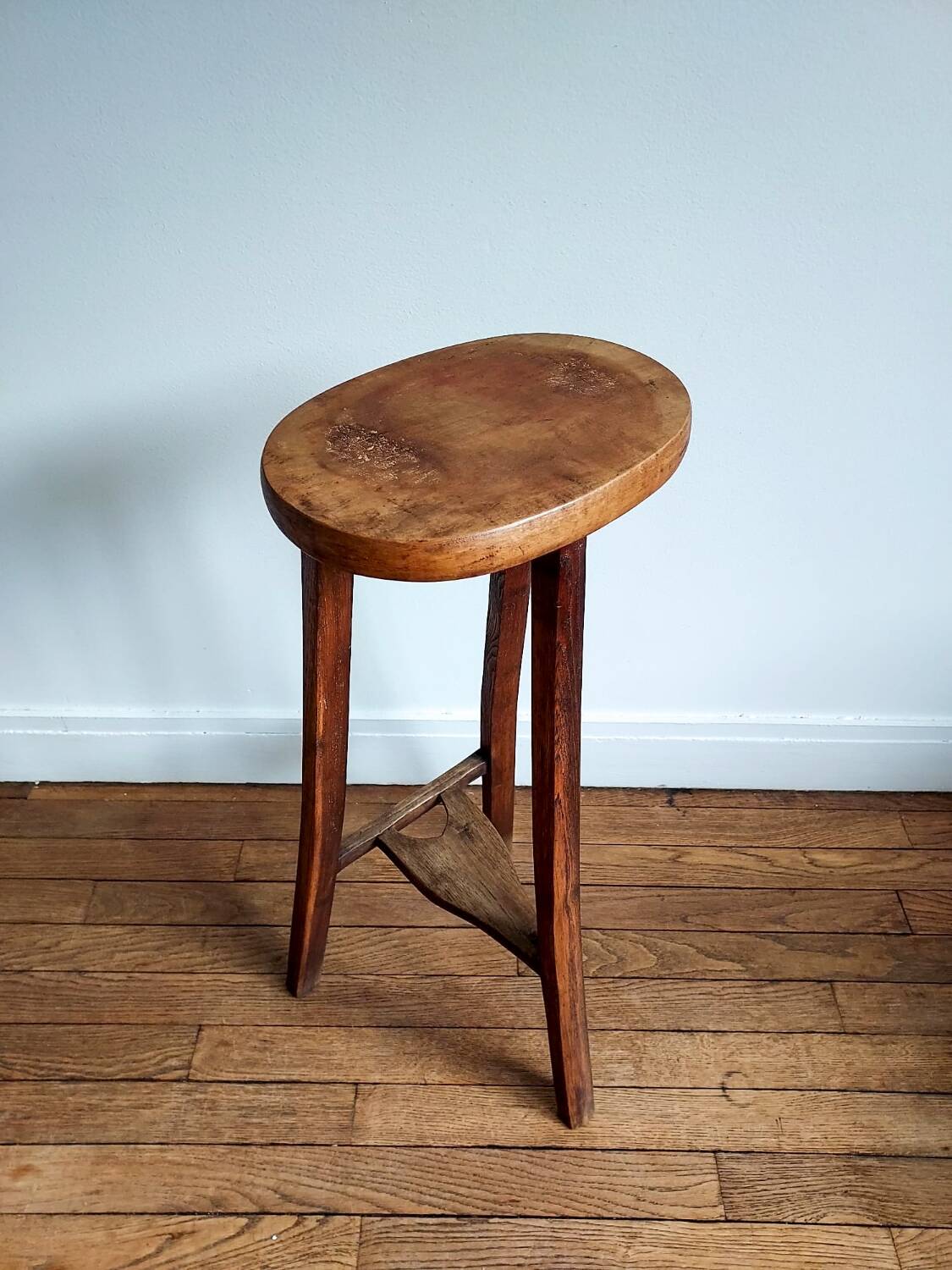 Rustic wooden stool