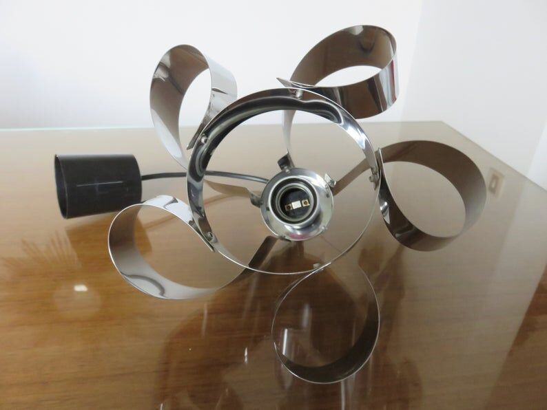 70s chrome metal hanging