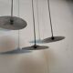 Set of 3 enameled sheet metal pendants