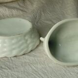 Candy hen on its porcelain nest