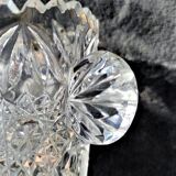 crystal ice bucket with 2 vintage handles